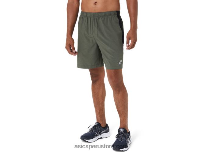 RPVB1022 manto verde htr/perf negro Asics pantalón corto de 7 pulgadas pr lyte para hombre