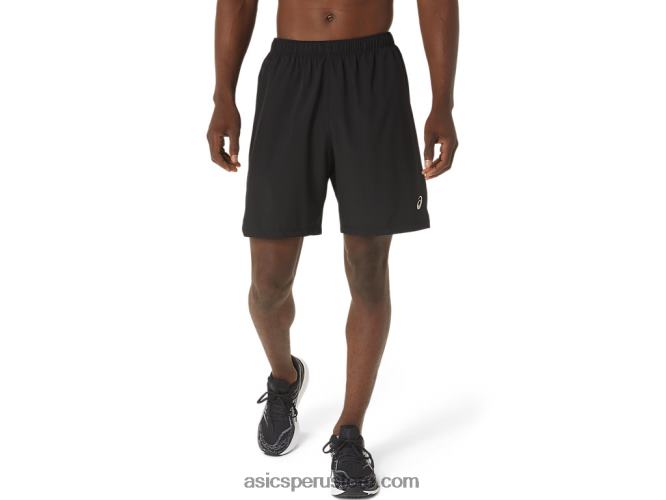 RPVB1024 negro rendimiento/negro perforado Asics pantalón corto 7 en 2 en 1 para hombre