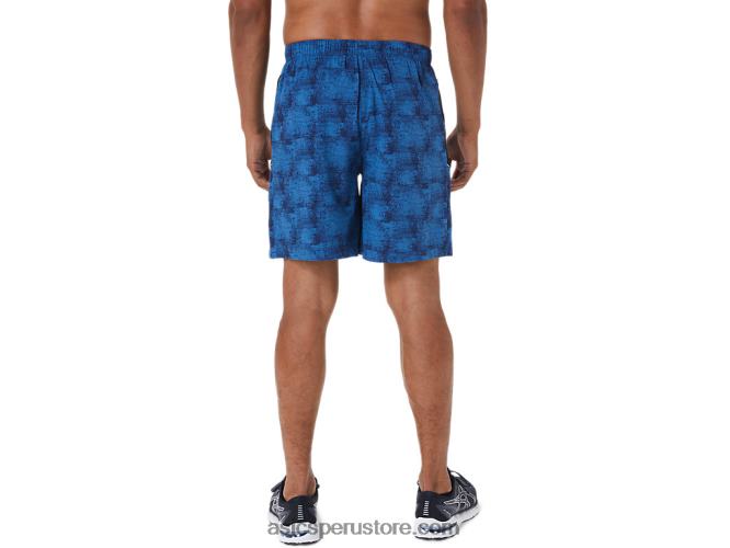 RPVB1029 tie-dye azul/perforado negro Asics pantalón corto de 7 pulgadas pr lyte para hombre