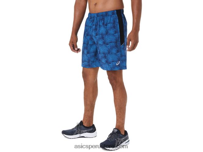 RPVB1029 tie-dye azul/perforado negro Asics pantalón corto de 7 pulgadas pr lyte para hombre