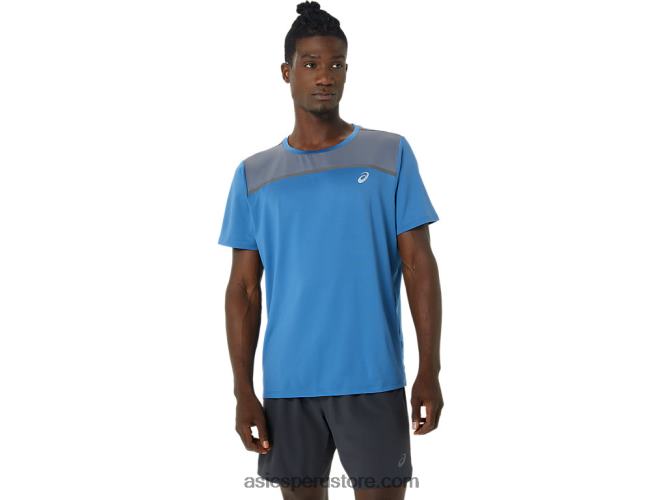 RPVB1032 azur/metrópolis Asics manga corta hombre pr lyte