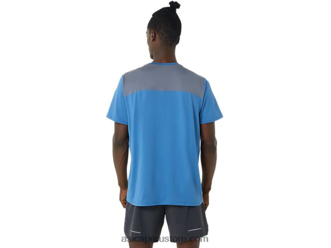RPVB1032 azur/metrópolis Asics manga corta hombre pr lyte