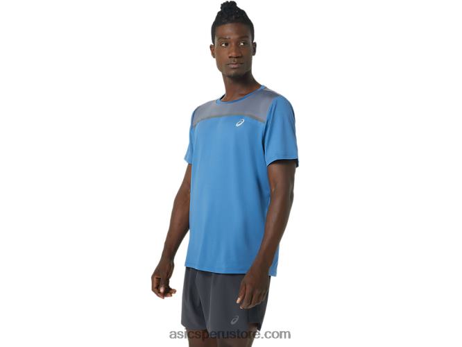 RPVB1032 azur/metrópolis Asics manga corta hombre pr lyte