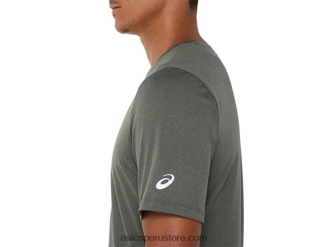 RPVB1049 manto verde brezo Asics camiseta de manga corta hthr tech para hombre