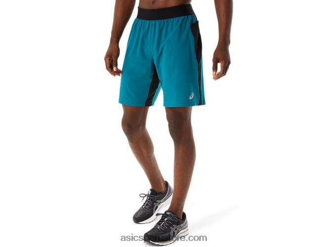 RPVB1052 pino terciopelo/negro rendimiento Asics pantalón corto mezclador de 9 pulgadas para hombre