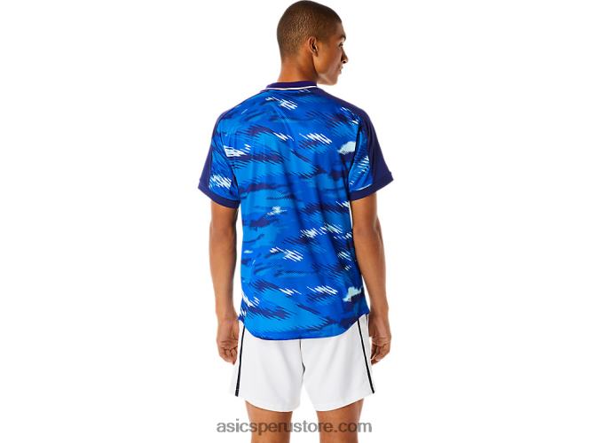 RPVB1076 buceo azul Asics playera de manga corta con gráfico Match para hombre