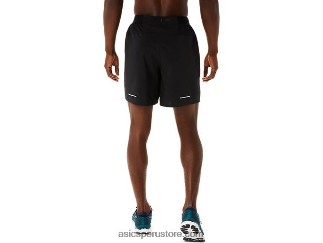 RPVB1082 negro rendimiento/gris portador Asics carretera hombre 2-n-1 7in short