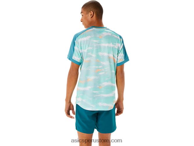 RPVB1090 pino brumoso Asics playera de manga corta con gráfico Match para hombre