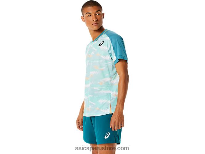 RPVB1090 pino brumoso Asics playera de manga corta con gráfico Match para hombre