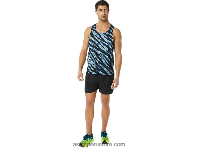 RPVB1092 azul celeste/negro rendimiento Asics camiseta ventilada actibreeze para hombre