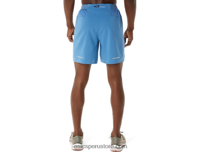 RPVB1098 azul celeste/negro rendimiento Asics carretera hombre 2-n-1 7in short