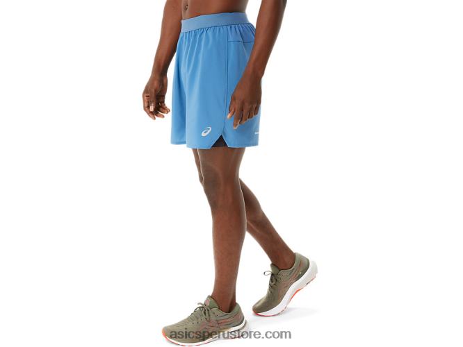 RPVB1098 azul celeste/negro rendimiento Asics carretera hombre 2-n-1 7in short