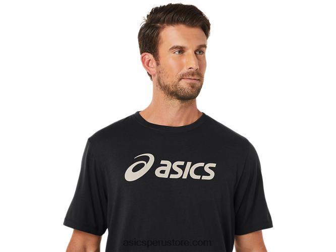 RPVB11 rendimiento negro Asics camiseta xg de manga corta con logo de lockup