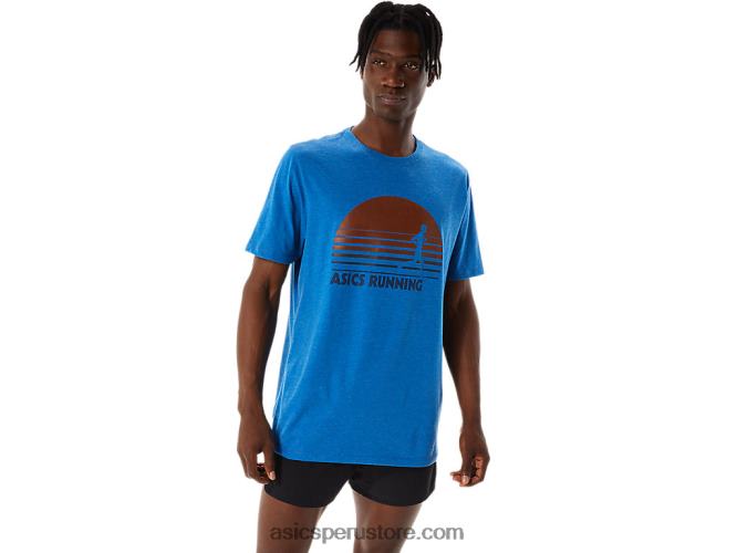 RPVB1108 lago drive brezo Asics playera con gráfico de corredor del amanecer