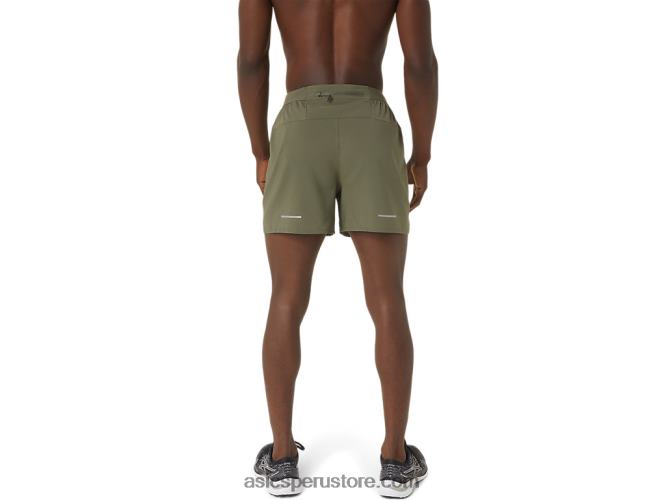 RPVB1109 manto verde Asics carretera hombre 5in short