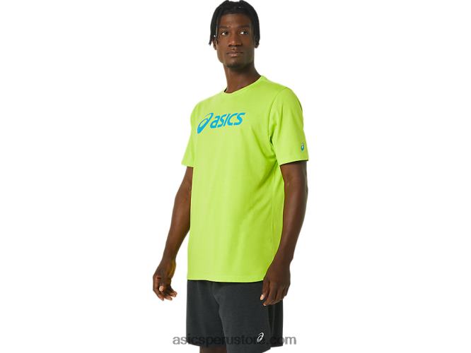 RPVB1121 cáscara de limón Asics camiseta xg de manga corta con logo de lockup