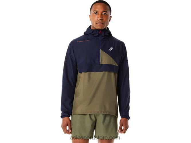 RPVB1136 medianoche/verde manto Asics anorak fujitrail hombre