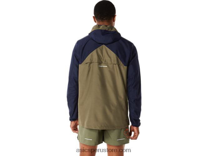 RPVB1136 medianoche/verde manto Asics anorak fujitrail hombre