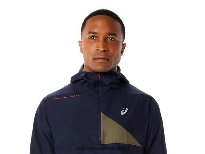 RPVB1136 medianoche/verde manto Asics anorak fujitrail hombre