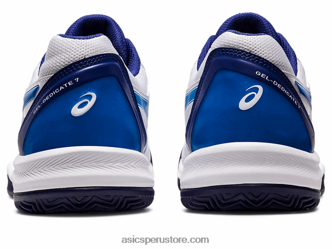 RPVB1147 blanco/azul eléctrico Asics gel-dedicate 7 arcilla