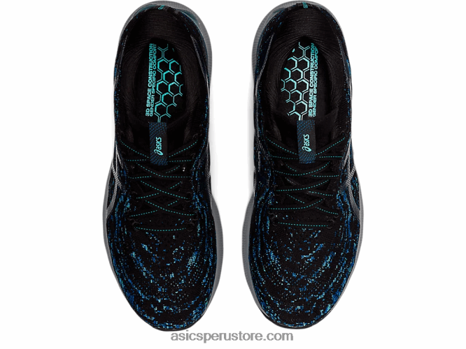 RPVB1193 negro/azul mako Asics gel-nimbus 24 mk