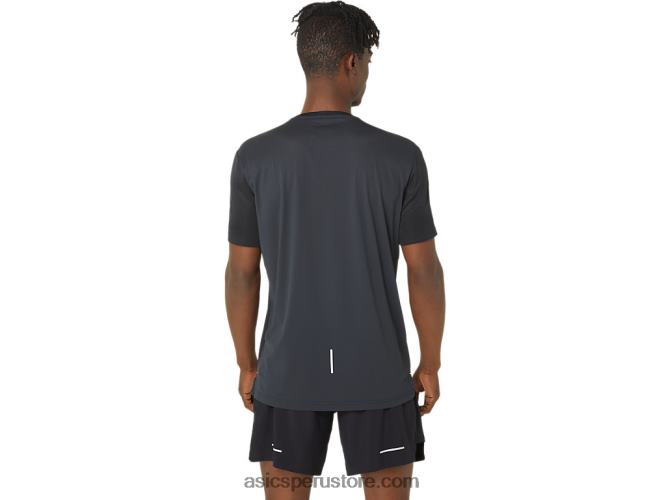 RPVB120 rendimiento negro Asics top de manga corta de malla lite-show