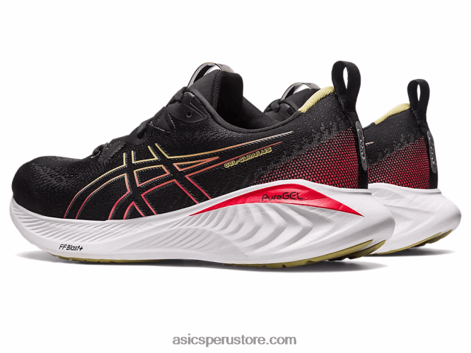 RPVB123 negro/rojo eléctrico Asics cúmulo de gel 25