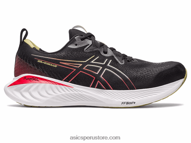 RPVB123 negro/rojo eléctrico Asics cúmulo de gel 25