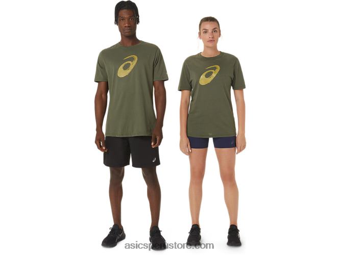 RPVB1258 lienzo de oliva Asics camiseta manga corta pincel