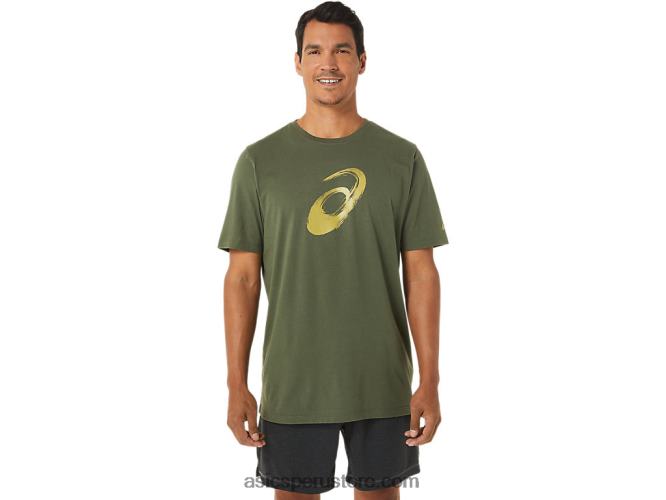 RPVB1258 lienzo de oliva Asics camiseta manga corta pincel