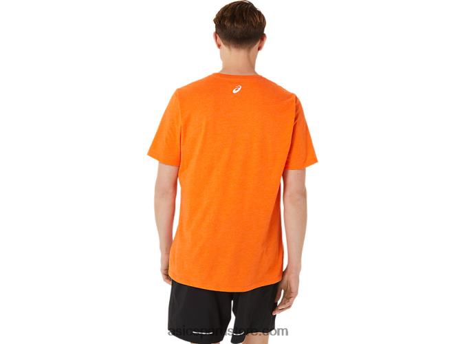 RPVB1269 caléndula naranja brezo Asics propiedad de manga corta de camiseta deportiva