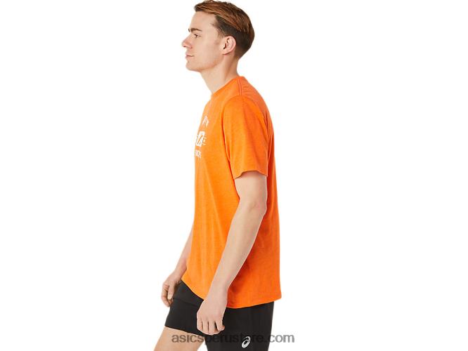 RPVB1269 caléndula naranja brezo Asics propiedad de manga corta de camiseta deportiva
