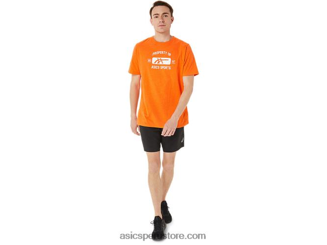 RPVB1269 caléndula naranja brezo Asics propiedad de manga corta de camiseta deportiva