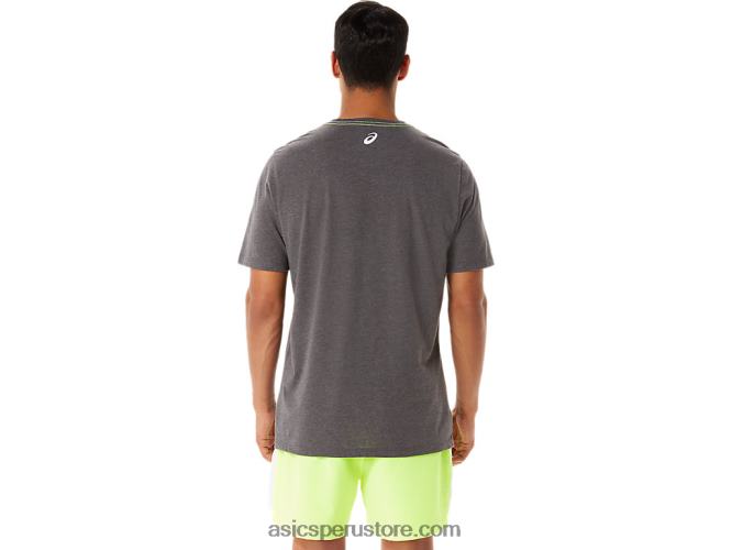 RPVB1280 brezo gris oscuro Asics playera de manga corta gráfica para hombre