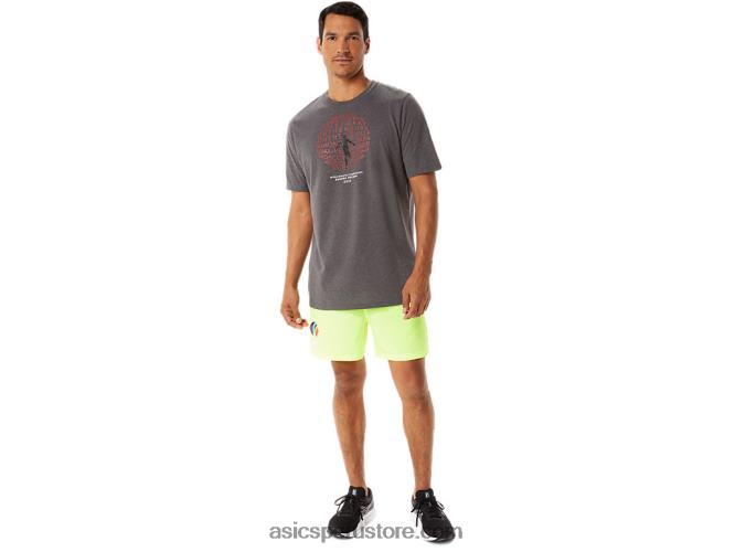 RPVB1280 brezo gris oscuro Asics playera de manga corta gráfica para hombre