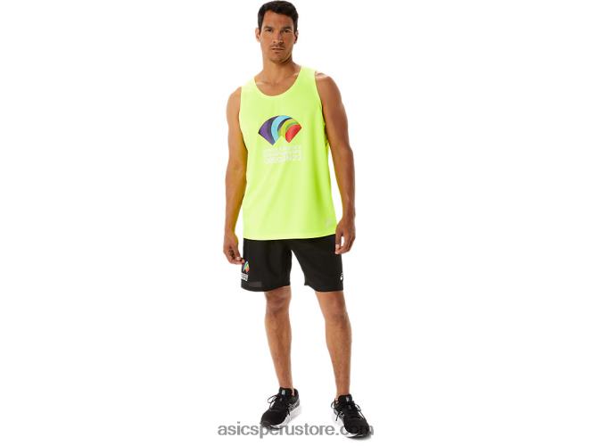 RPVB1290 amarillo de seguridad Asics camiseta sin mangas ready-set ii wch para hombre