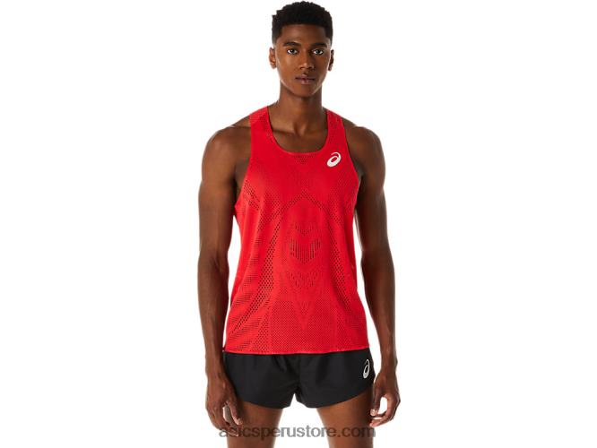 RPVB130 rojo electrico Asics camiseta de tirantes jacquard actibreeze para hombre