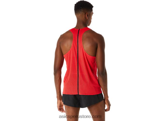 RPVB130 rojo electrico Asics camiseta de tirantes jacquard actibreeze para hombre
