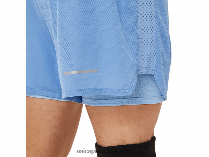 RPVB1322 armonía azul/bienaventuranza azul Asics hombres ventilar 2-n-1 5in corto