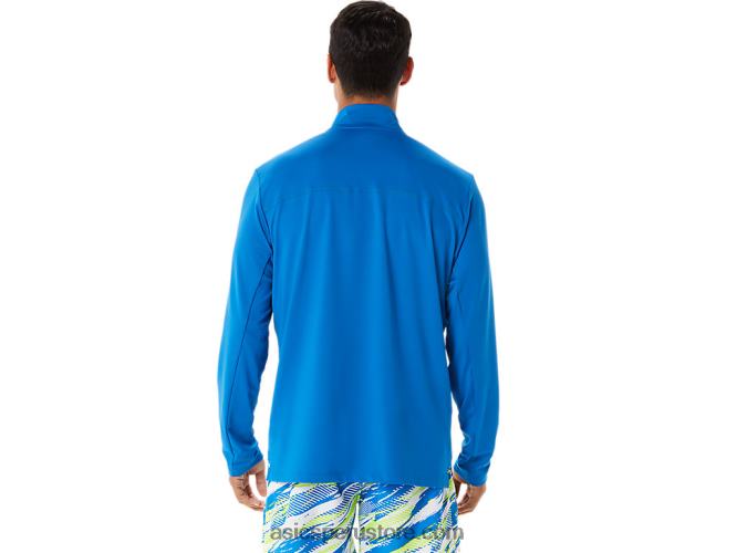 RPVB1339 unidad de lago/peligro verde Asics media cremallera para hombre lista para usar