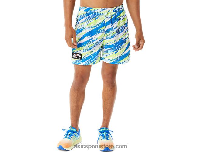 RPVB1341 peligro verde Asics pantalones cortos de 5 pulgadas listos para usar para hombres