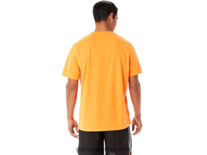 RPVB1342 naranja impactante Asics camiseta de manga corta lam ready-set ii para hombre