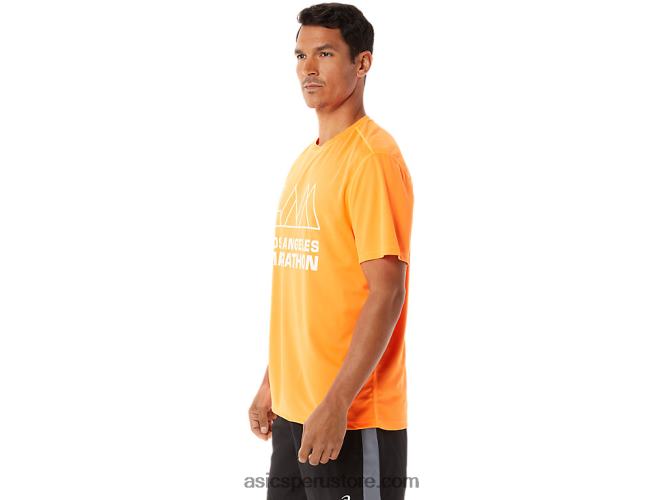 RPVB1342 naranja impactante Asics camiseta de manga corta lam ready-set ii para hombre