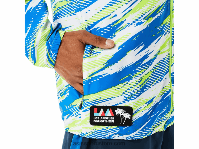 RPVB1343 peligro verde Asics chaqueta confeccionada para hombre lam