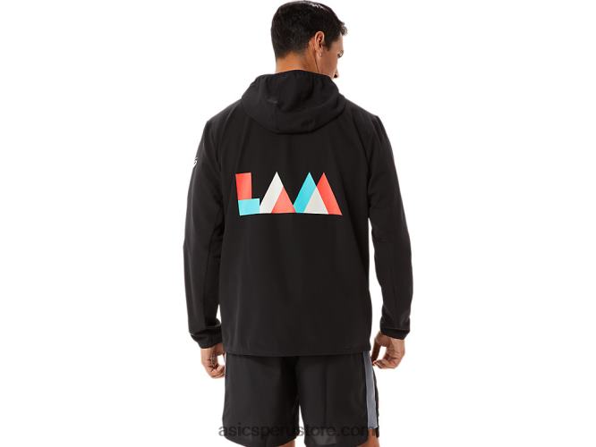 RPVB1345 rendimiento negro Asics chaqueta confeccionada para hombre lam