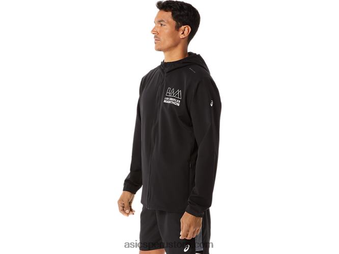 RPVB1345 rendimiento negro Asics chaqueta confeccionada para hombre lam