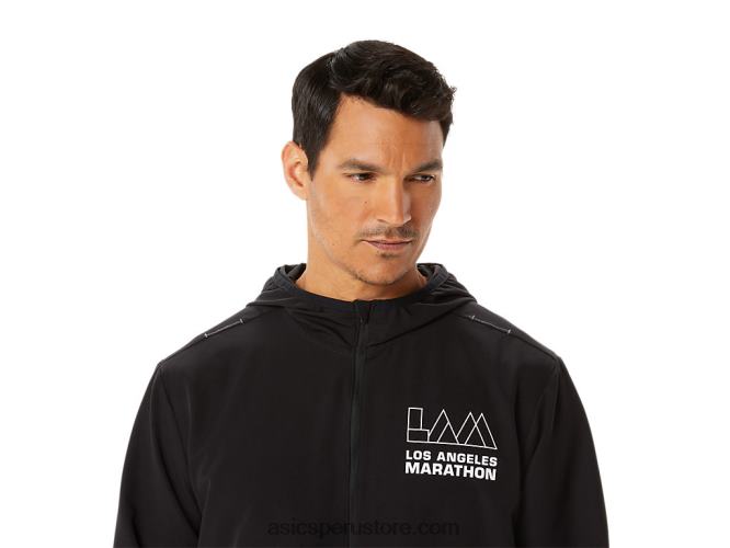 RPVB1345 rendimiento negro Asics chaqueta confeccionada para hombre lam