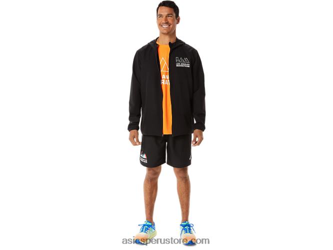 RPVB1345 rendimiento negro Asics chaqueta confeccionada para hombre lam