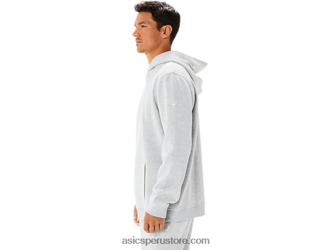 RPVB1346 brezo gris claro Asics sudadera con capucha de polar Sunday para hombre lam