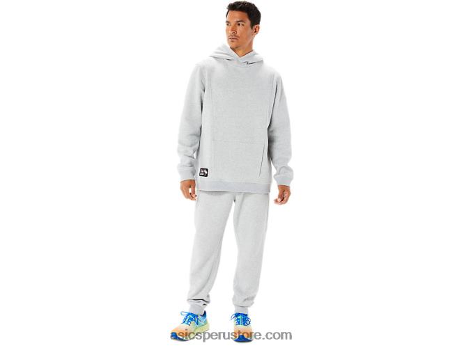 RPVB1346 brezo gris claro Asics sudadera con capucha de polar Sunday para hombre lam